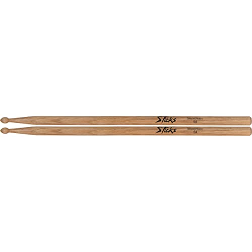 On-Stage Hickory Drumsticks 5A, Wood Tip (12-Pairs)