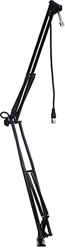 Gator Frameworks Desk-Mounted Broadcast Microphone Boom Stand for Podcasts & Recording