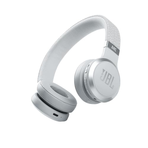 JBL Live 460NC Wireless On-Ear Noise Cancelling Headphones - White