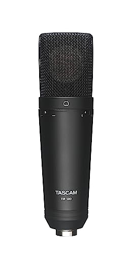 Tascam TM-180 Studio Condenser Microphone with Shockmount, Hard Case, and Zippered Soft Case