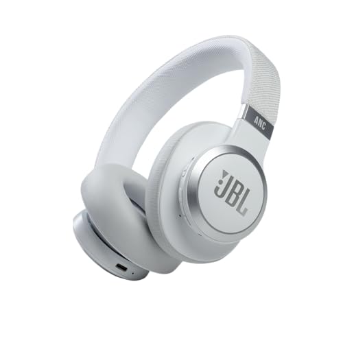 JBL Live 660NC Wireless Over-Ear Noise Cancelling Bluetooth Headphones - White