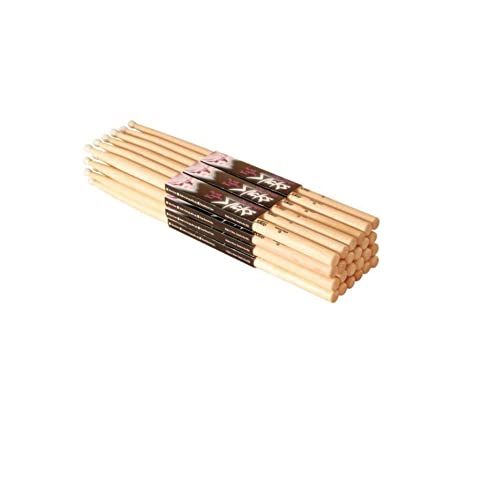 On-Stage Hickory Drum Sticks (7A, Nylon Tip, 12 Pairs)