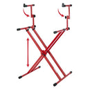 Gator Frameworks GFW-KEY-5100XRED Z 2Tier X style keyb stand RED