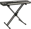 Quik Lok X-Style Double Brace Single-Tier Heavy Duty Keyboard Stand