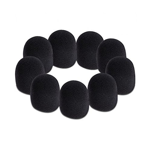 On-Stage Foam Microphone Windscreen Pack, Black (9)