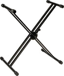 Quik Lok X-Style Double Brace Single-Tier Heavy Duty Keyboard Stand