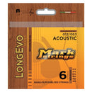 DV Mark Longevo Series - Acoustic Guitar 6 Strings Set,  Medium Gauge (12-53), Bronze 80/20, Nano-Film Shielded Strings