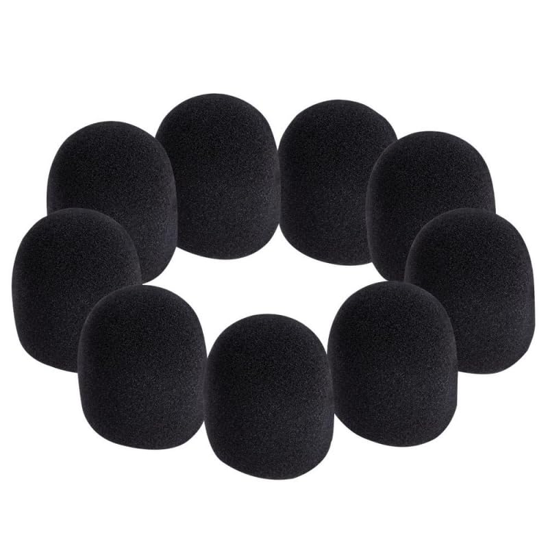 On-Stage Foam Microphone Windscreen Pack, Black (9)