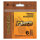 DV Mark Longevo Series - Acoustic Guitar 6 Strings Set,  Medium Gauge (12-53), Bronze 80/20, Nano-Film Shielded Strings