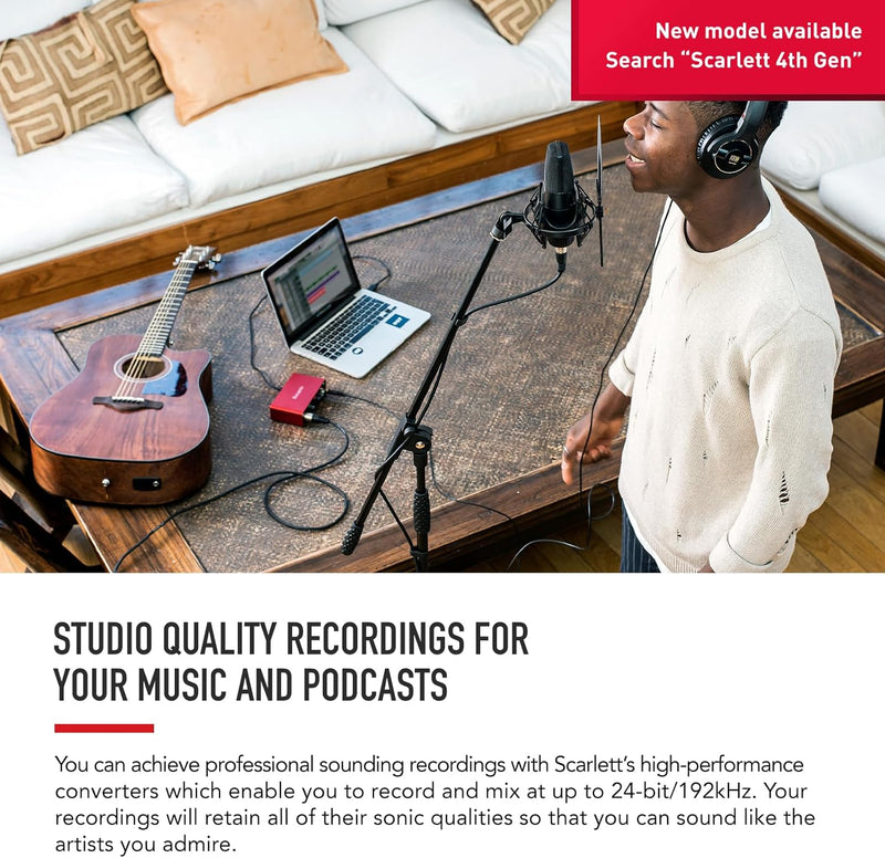 Focusrite Scarlett-solo-3rd-Gen 2-in / 2-out USB Audio Interface