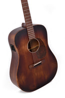 Sigma Guitars DM-15E-AGED Aged Dreadnought Acoustic / Electric Guitar, Distressed Satin