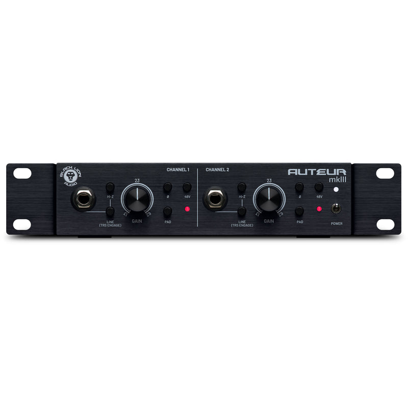 Black Lion Audio AUTEUR-MKIII 2-Channel Transformer-Coupled Microphone Preamplifier