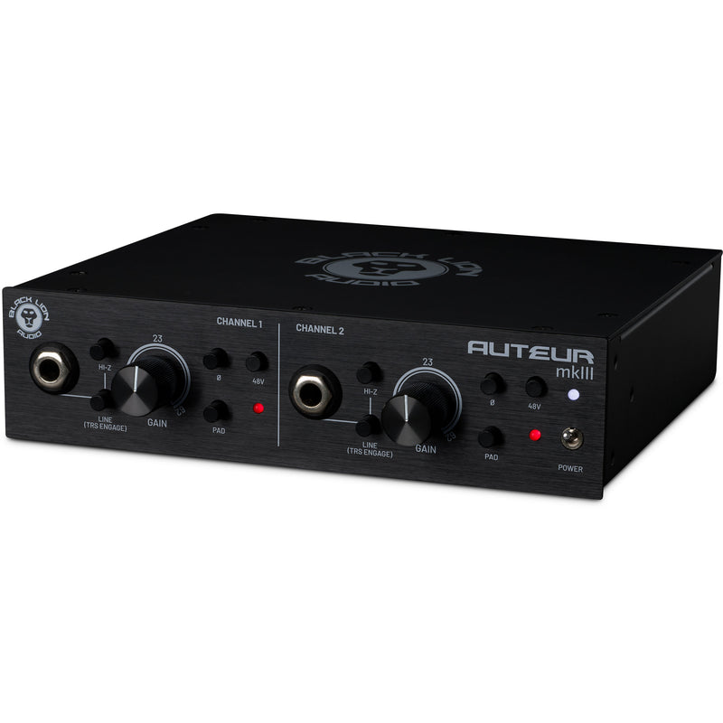 Black Lion Audio AUTEUR-MKIII 2-Channel Transformer-Coupled Microphone Preamplifier