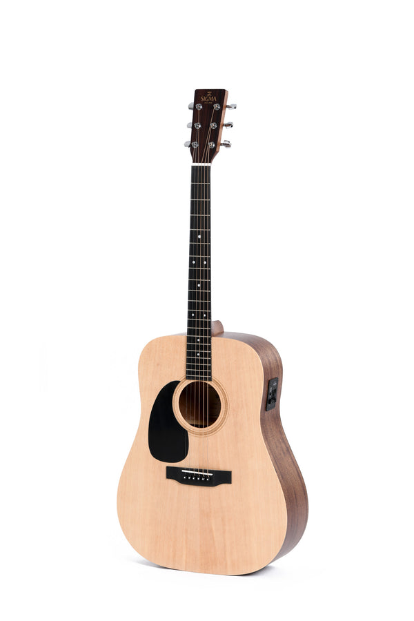 Sigma Guitars DMEL+ Dreadnought Left-Handed Acoustic Electric Guitar, Satin