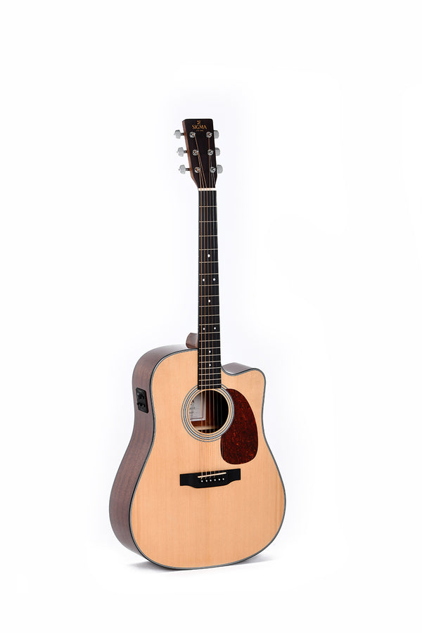 Sigma Guitars DMC-1E 1 Series Dreadnought Acoustic / Electric Guitar, Natural