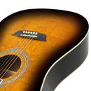 Washburn Premium Acoustic Guitar Pack Quilted Maple Top Vintage Tobacco Burst